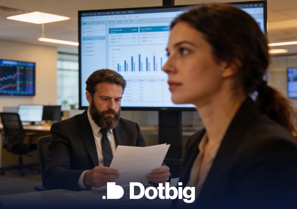Dotbig business team discussing investment strategy